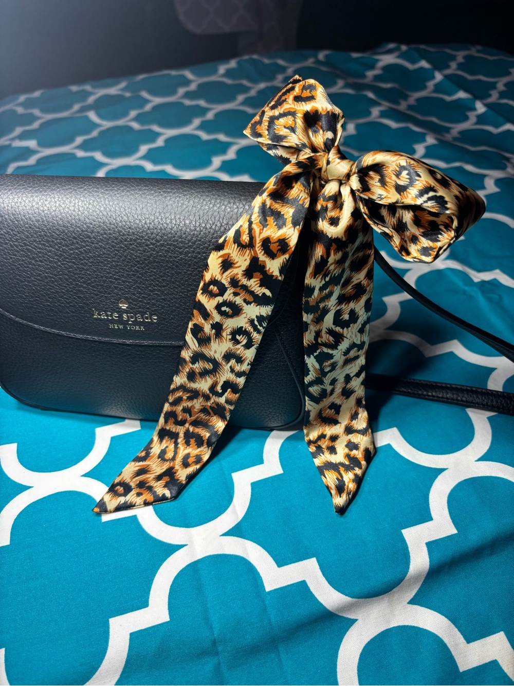 New Leopard Print Twilly Scarf Purse Bag 1.5” x 40” Tan, Black, Brown